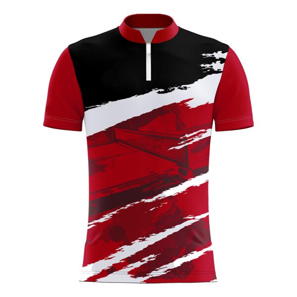 Table Tennis Jersey Full Print Sublimation Chinese Collar Thumbnail