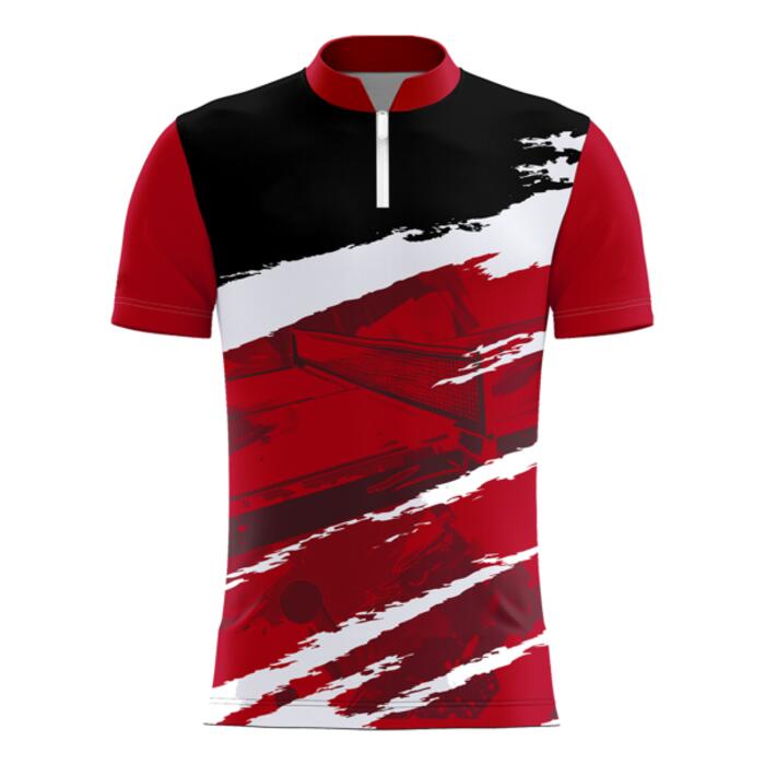 Table Tennis Jersey Full Print Sublimation Chinese Collar Thumbnail