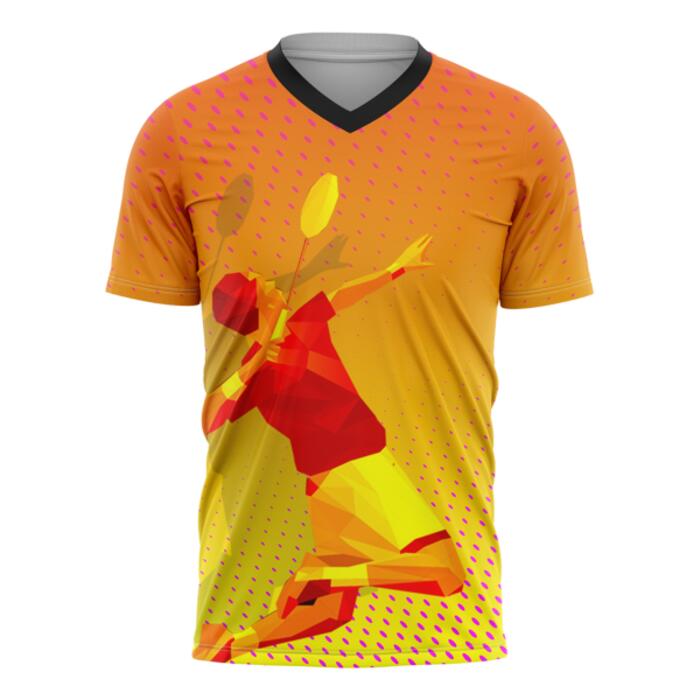 Badminton Full Print Sublimation V-Neck Shirt Thumbnail