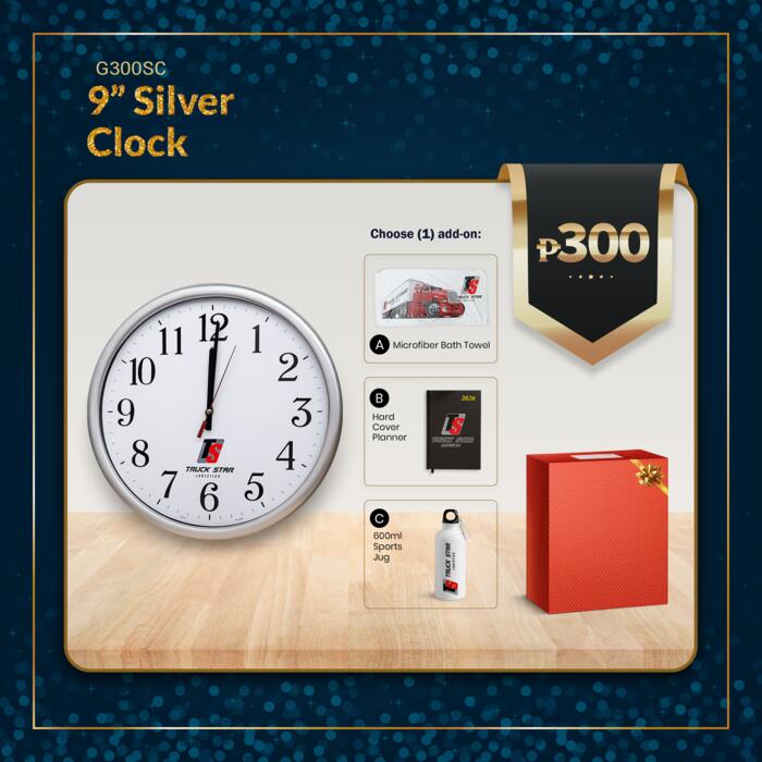 9" Silver Clock Bundle Thumbnail
