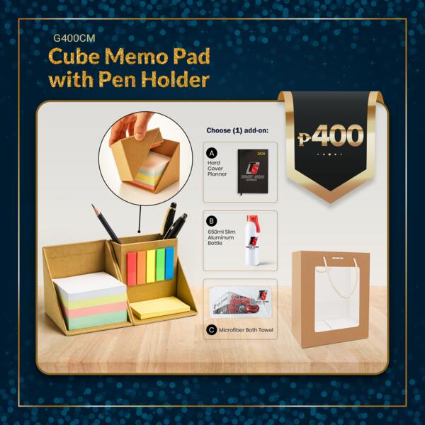 Cube Memo Pad with Pen Holder Bundle Thumbnail
