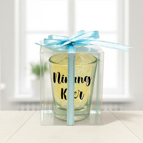 Acetate Shot Glass Packaging w/ ribbon Thumbnail