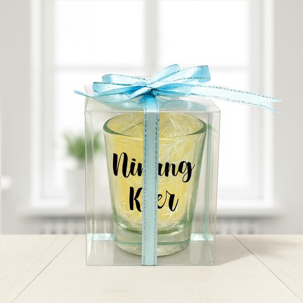 Acetate Shot Glass Packaging w/ ribbon Thumbnail