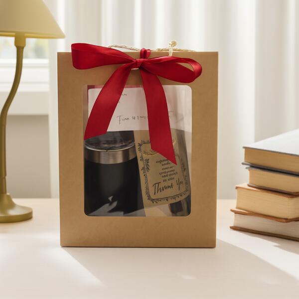 Tumbler Cardboard Bag w/ Clear window Thumbnail