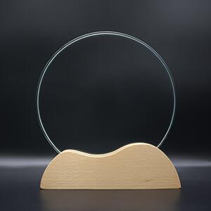 Crystal Glass with Wood Stand #032 Thumbnail