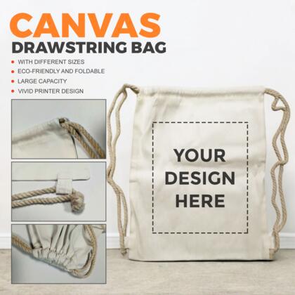 Canvas Drawstring Bag Thumbnail