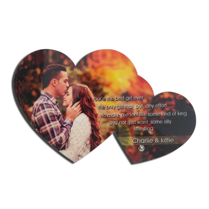 2 Hearts Wooden Desk Frame Thumbnail