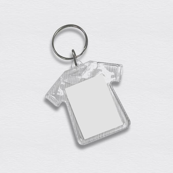 Acrylic Mens T-Shirt Keychain - F14 Thumbnail