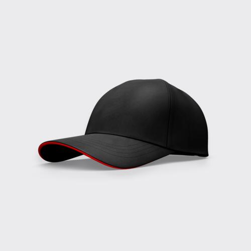 2 Tone Twill Cap with Red Line Thumbnail
