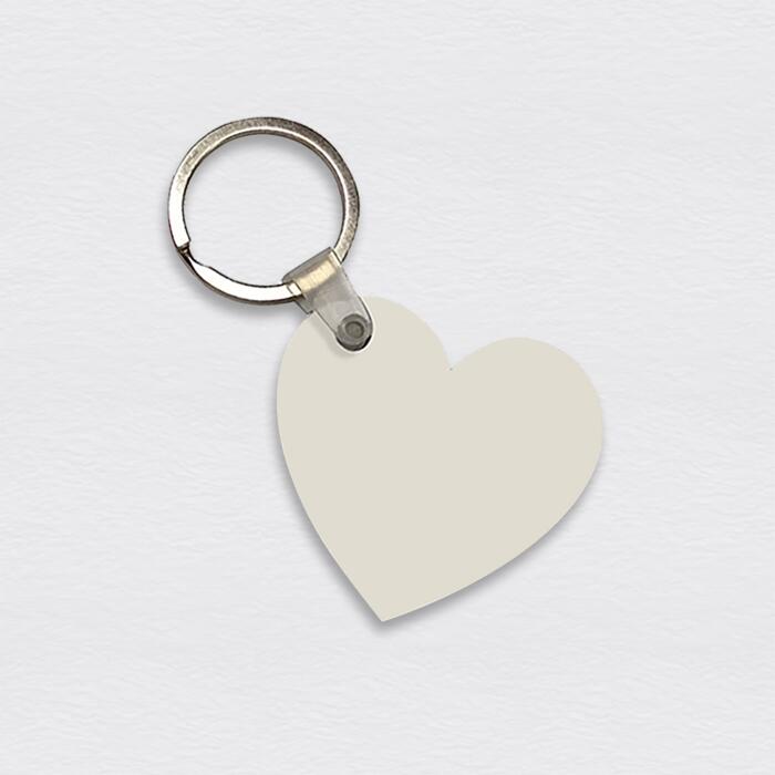 1 Side Heart Wooden Keychain Thumbnail