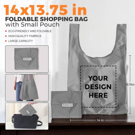 Foldable Shopping Bag with small pouch Thumbnail