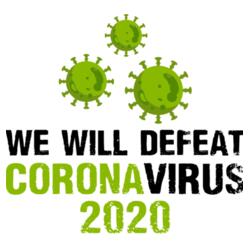 We will Defeat Corona Virus Design