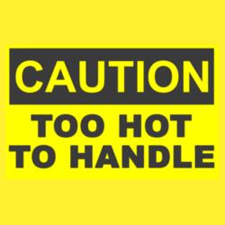 Caution Too Hot To Handle Statement Neon Drawstring Bag Design