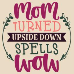 MOM turned upside down spells Design