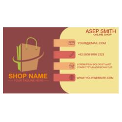 Online Shop Calling Card - Shopping Bag Design