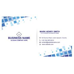 Online Shop Calling Card - Blue Pattern Design