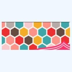 Multicolor Hexagonal Pattern with Name Design
