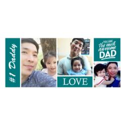 The Most Awesome Dad - 3 Replaceable Photos Design