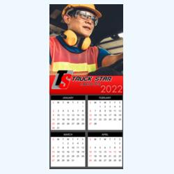 Tri-Fold Calendar 7.6" x 3.4"	 Design