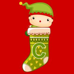 Christmas Socks w/ Initials Kids Shirt Design