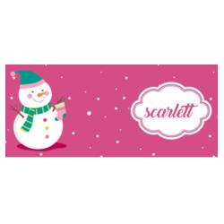 Let It Snow Christmas Snowman Editable Name Design