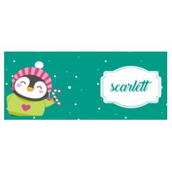 Let It Snow Christmas Penguin Editable Name Design