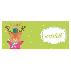 Be Joyful Christmas Reindeer Editable Name Design