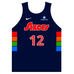 Team 76ers Plain Jersey Sando JST-03 Design