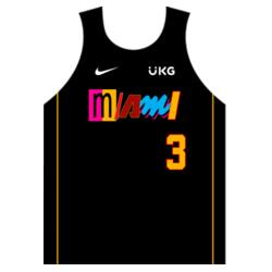 Team Miami Plain Jersey Sando JST-03 Design