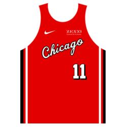 Team Chicago Plain Jersey Sando JST-04 Design