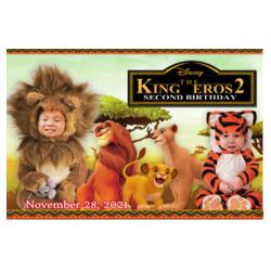 Lion King Birthday Banner with Picture - JUNG 3 Design