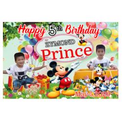 Mickey Mouse Birthday Banner with Pictures - TCHR 4 Design