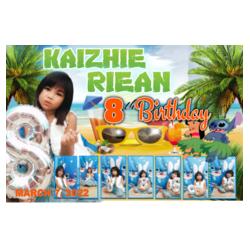 Island Birthday Banner with Pictures - TGB 1 Design