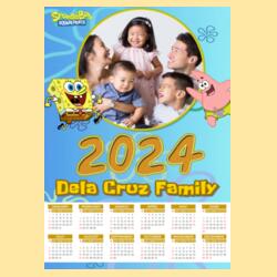 Customizable Spongebob Design - Wooden Dowel Scroll Calendar - PCR-23 Design