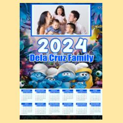 Customizable The Smurfs Design - Wooden Dowel Scroll Calendar - PCR-26 Design