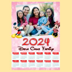 Customizable Mickey Mouse Design - Wooden Dowel Scroll Calendar - PCR-39 Design