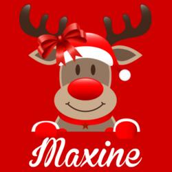 Maxine, Reindeer Design w/ Editable Name - CHF-1B Design