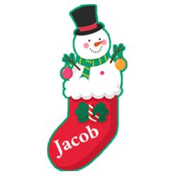 Jacob, Christmas Design w/ Editable Name - CG-08 Design