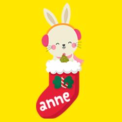 Anne, Christmas Design w/ Editable Name - CG-08 Design