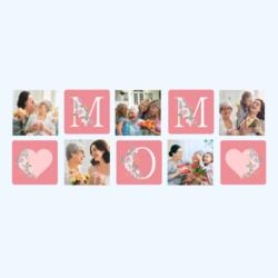 ♥MOM♥ with Customizable Mother's Day Image Design