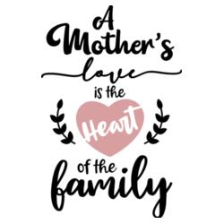 A Mother's love is the Heart of the family Design
