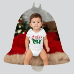 Bell Christmas Decoration with Customizable Image Design