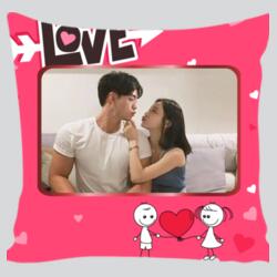 LOVE, Customizable Image, Perfect Pillow for Couple, Happy Valentines Day! - PPC-03 Design