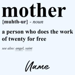 Mother's Definition, Phone Holder with Personalized Engraved Name, Happy Mother's Day - MOM16 Design