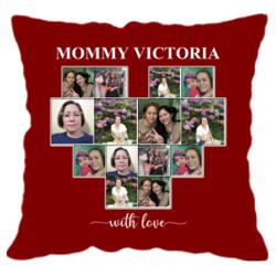 16x16" Pillow for Mother's Day, Photo Frame with Customizable Image and Personalized Name - HPI-001 Design