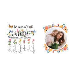 MAMA's GARDEN Where Love Grows, Stainless Steel Coffee Cup with Customizable Image and Personalized Names, Best gift for Mother's Day - GAR-001 Design