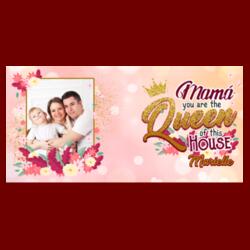 Mama you are the QUEEN of this HOUSE, Photo Frame with Customizable Image and Personalized Name, Perfect Gift for Mother's Day - MOM-003 Design