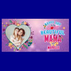 HAPPY DAY to the M♥ST BEAUTIFUL MAMA of all, Photo Frame with Customizable Image and Personalized Name, Perfect Gift for Mother's Day - MOM-004 Design