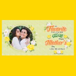 My Favorite place is in your ARMS, Happy Mother's Day I LOVE YOU SO MUC, Photo Frame with Customizable Image, Perfect Gift for Mother's Day - MOM-006 Design