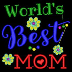 Worlds' Best MOM, Embroided Hoodie Jacket for Mother's Day, Best Gift for Mother's Day - EBM-0014 Design